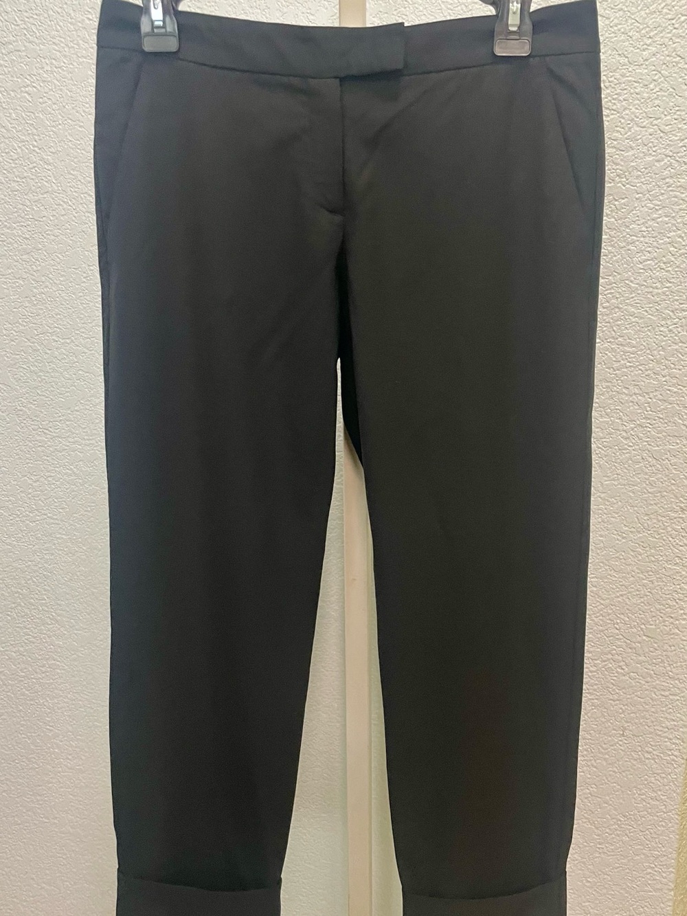 Theory Black Women's Tailored Pants Cuffed Cropped Size 6